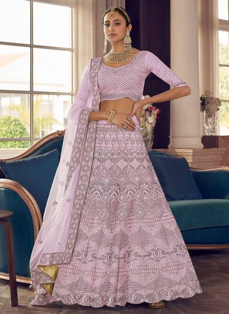 Pink Colour ARYA 24 Heavy Wedding Wear Embroidery Work Bridal Lehenga Choli Collection 9417